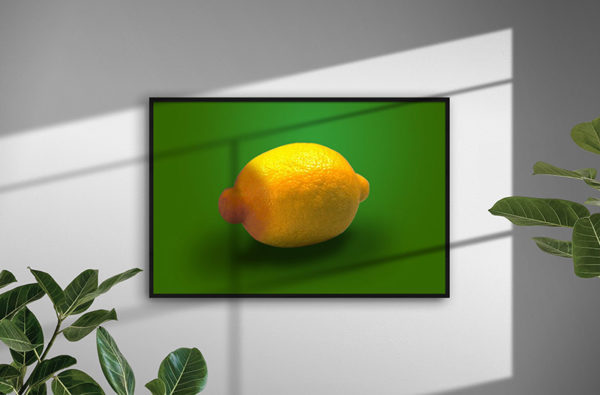 Ramexempel: 0059 Nipple Of Lemon - Abstrakt unik svensk konst - Konstnär: Bengt Grönkvist