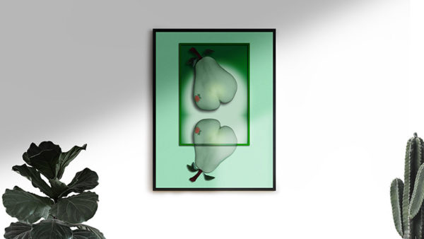 Ramexempel: 0087 Out Of The Frame - Abstrakt unik svensk konst - Ur serien Forbidden Fruit - Konstnär: Bengt Grönkvist