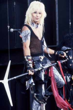 Vince Neil, Mötley Crüe. Monsters Of Rock, Råsunda, Stockholm, 1984. Fotograf: Bengt Grönkvist.