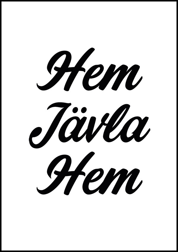 Hem Jävla Hem - Poster