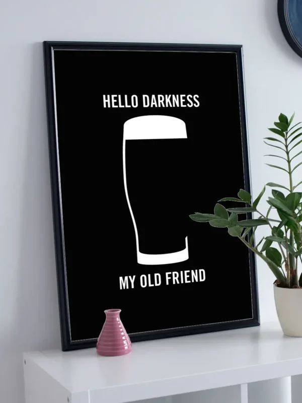 Hello Darkness - My old friend - Guinness - Poster - Ramexempel