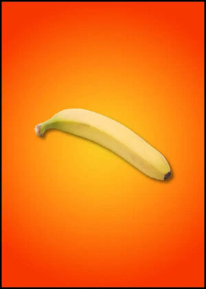 Banan med tonad bakgrund - Poster
