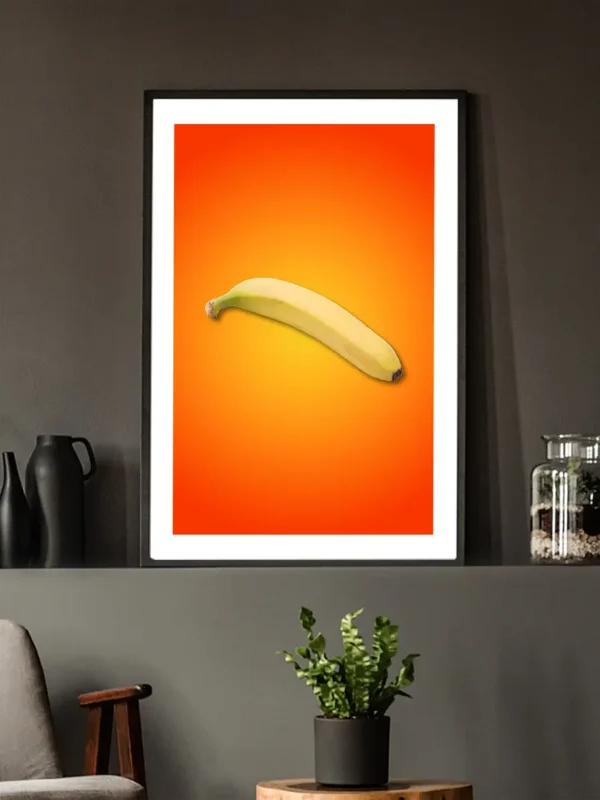 Banan med tonad bakgrund - Poster - Ramexempel