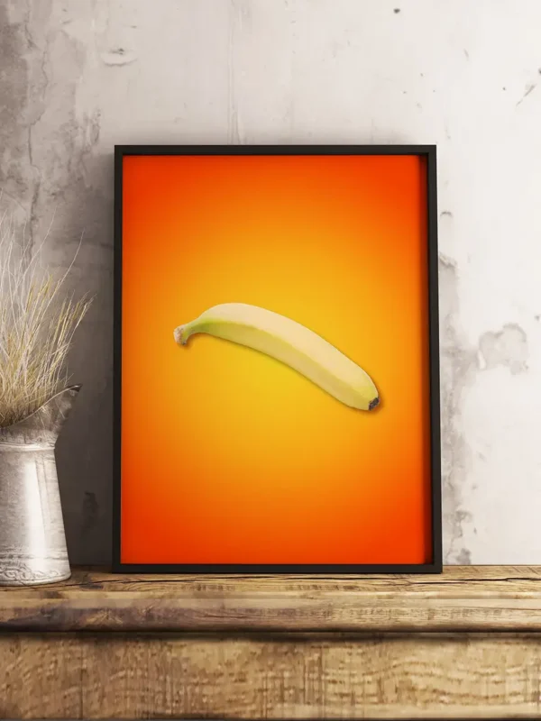 Banan med tonad bakgrund - Poster - Ramexempel