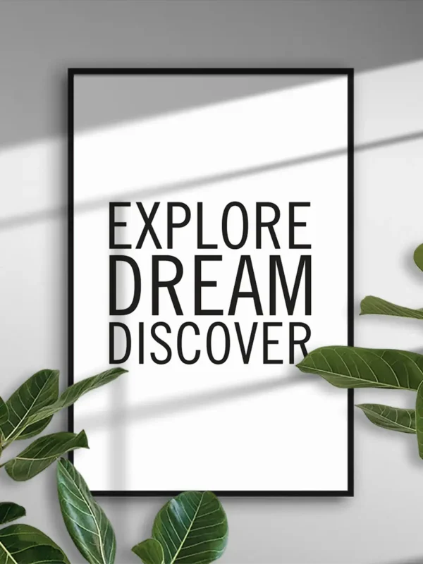 Explore Dream Discover - Poster - Ramexempel