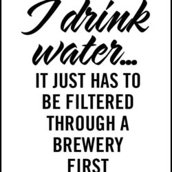 I drink water - Poster I drink water - Poster