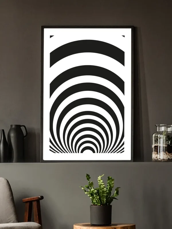 Abstrakt konst: Spiral Architect - Poster - Ramexempel