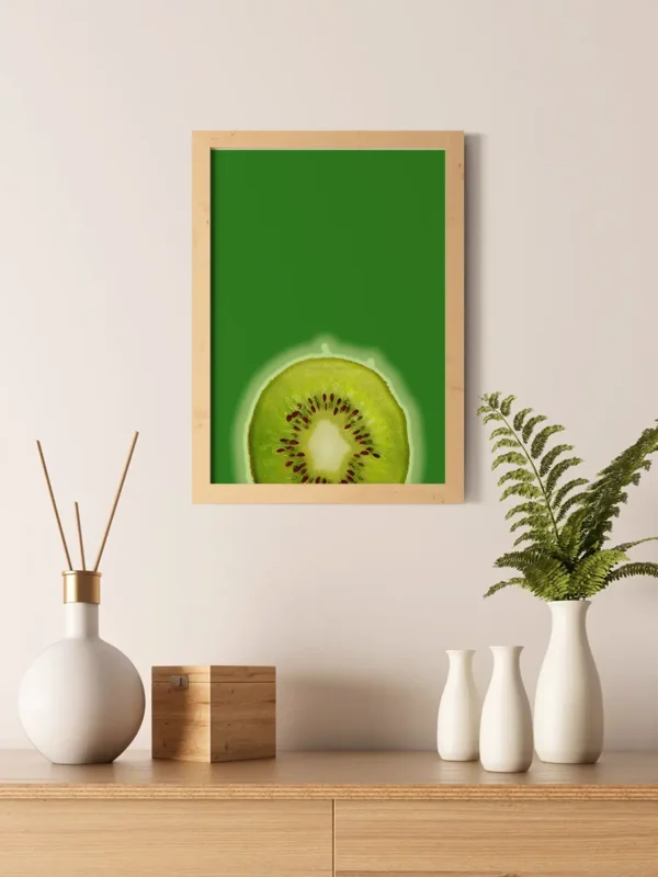 Kiwi Green - Abstrakt poster - Ramexempel
