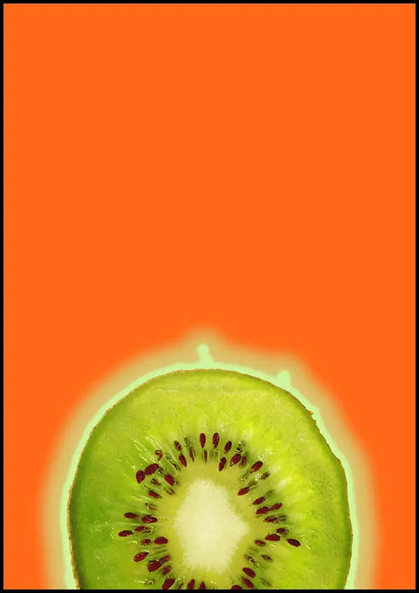 Kiwi Orange - Abstrakt poster