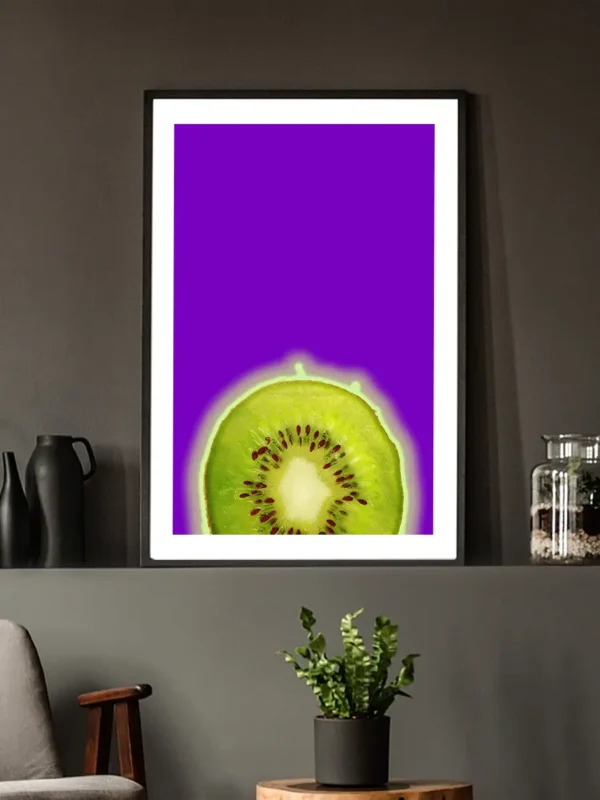Kiwi Purple - Abstrakt poster - Ramexempel
