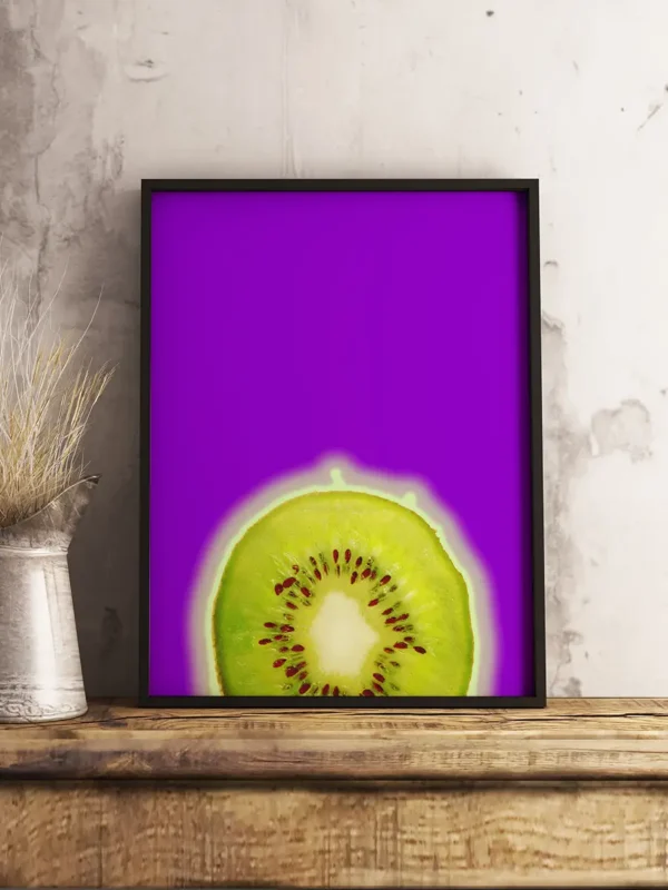 Kiwi Purple - Abstrakt poster - Ramexempel