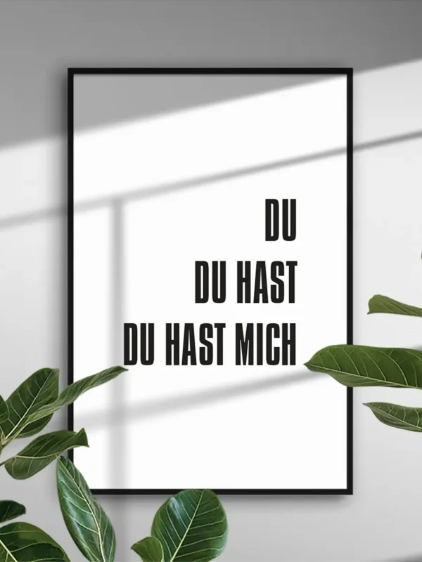 Du, Du Hast, Du Hast Mich - Rammstein - Texttavla - Ramexempel