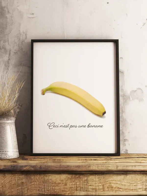 This is not a banana - Ceci n'est pas une banane - Poster - Ramexempel