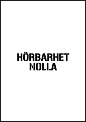 Hörbarhet Nolla - Poster