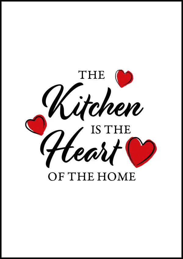 The Kitchen is the Heart of the home poster