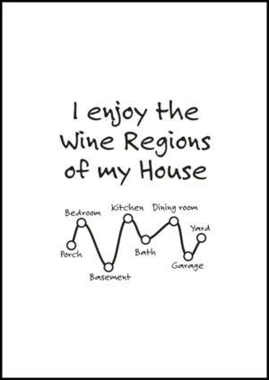 I enjoy the Wine Regions of my House - Poster