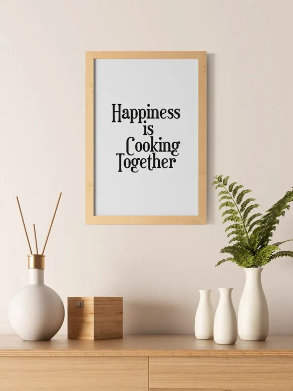 Happiness is cooking together - Poster - Ramexempel