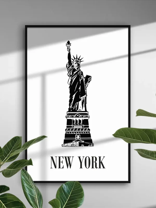 New York - Frihetsgudinnan - Poster - Ramexempel