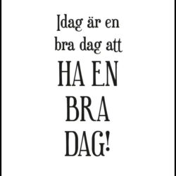 Idag är en bra dag att ha en bra dag - Poster
