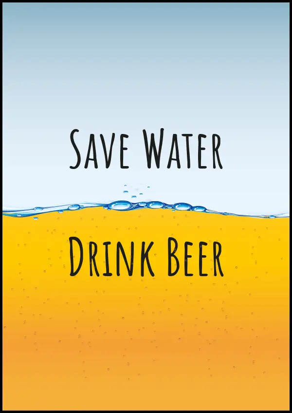 Save Water - Drink Beer - Poster