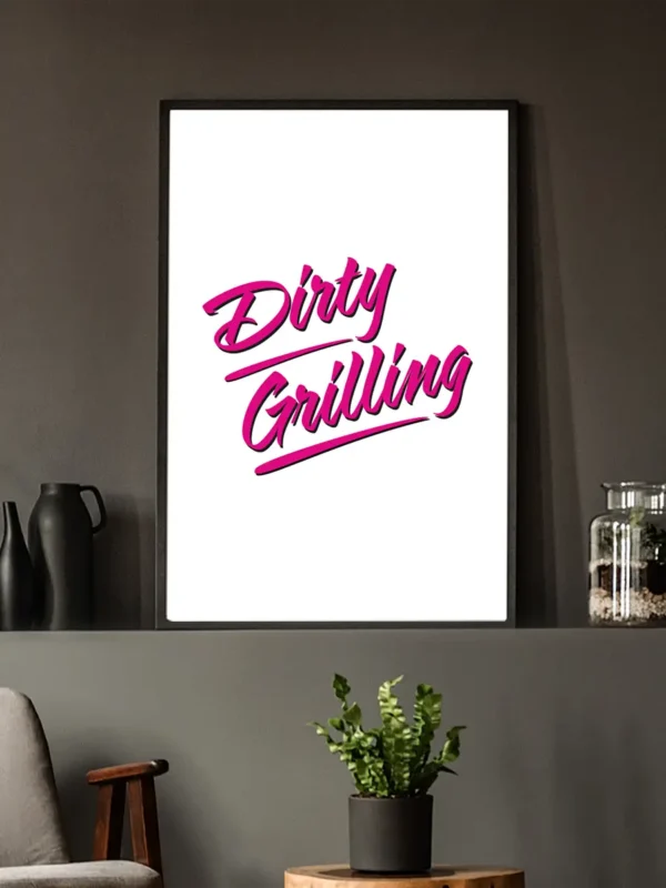 Texttavla: Dirty Grilling - Poster - Ramexempel
