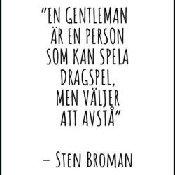 Texttavla: En gentleman är en person som kan spela dragspel, men väljer att avstå - Poster