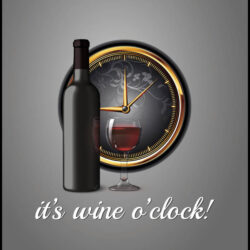 Texttavla: It's wine o'clock - Poster