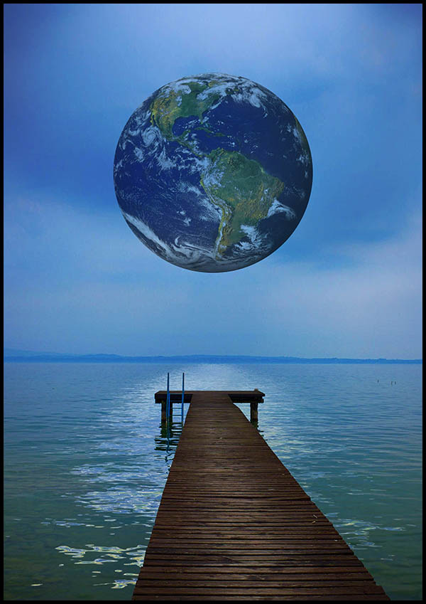 Surrealistisk konst: Earthmoon - Poster
