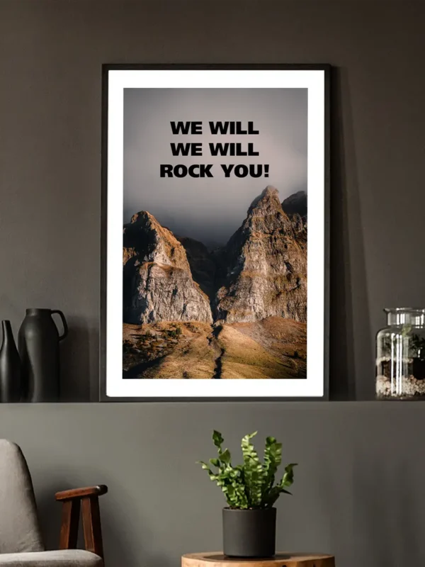 Fototavla: We will rock you - Poster - Ramexempel