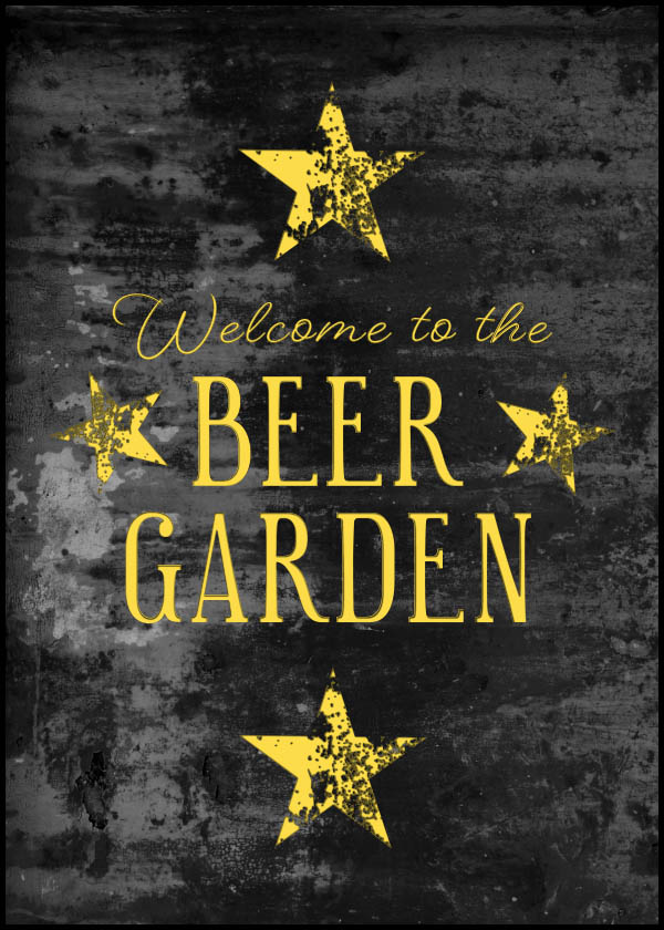 Texttavla: Welcome To The Beer Garden - Poster