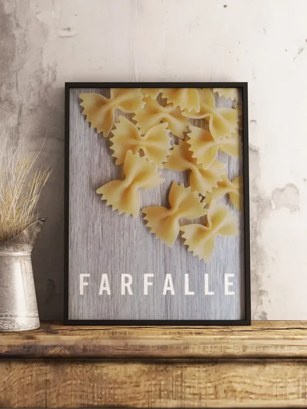 Farfalle - Pasta - Poster - Ramexempel
