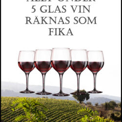 Poster: Allt under 5 glas vin räknas som fika - Fototavla