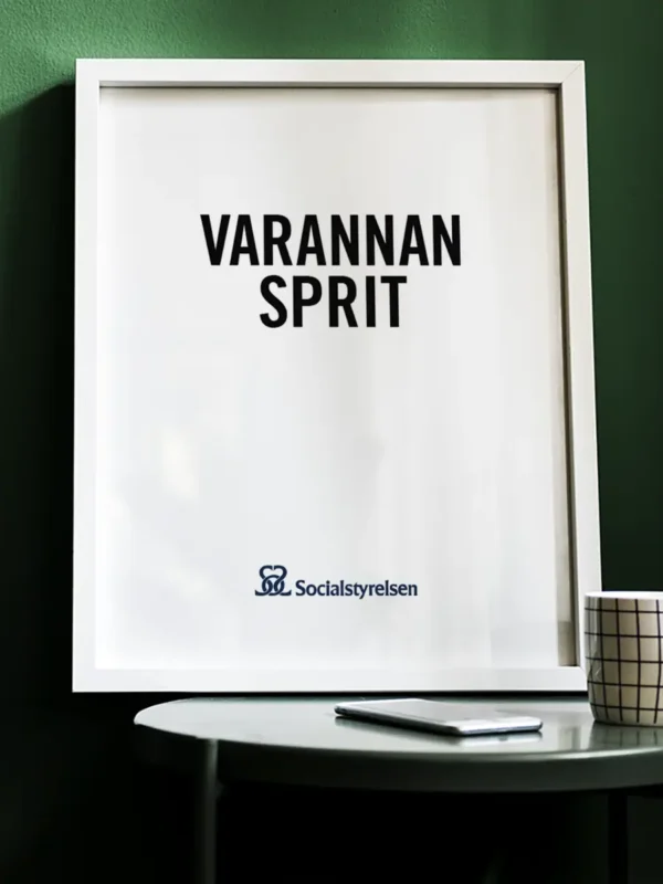 Varannan Sprit - Socialstyrelsen - Poster - Ramexempel