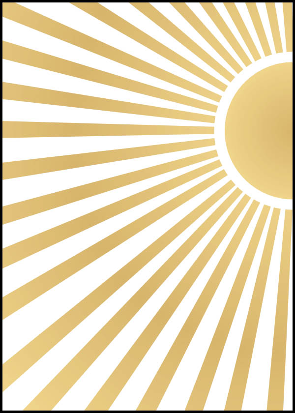 Stiliserad Sol i högerkanten - Poster
