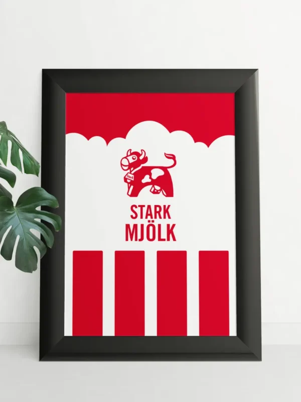 Starkmjölk - Grafisk poster - Ramexempel