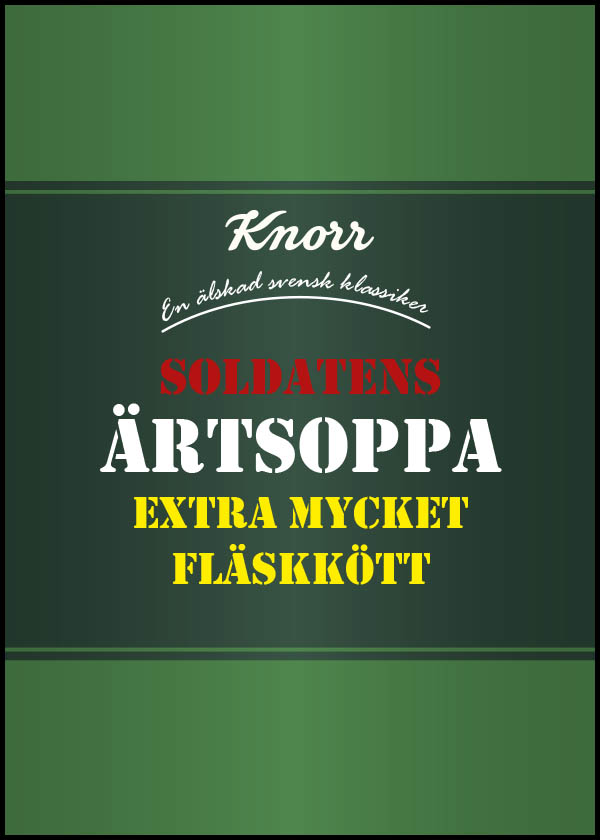Soldatens Ärtsoppa - Knorr - Grafisk poster