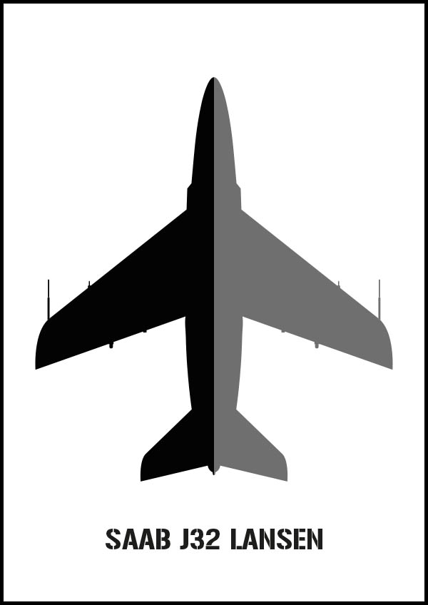 Saab J-32 Lansen - Poster