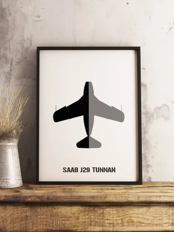 Saab J 29 Tunnan - Poster - Ramexempel