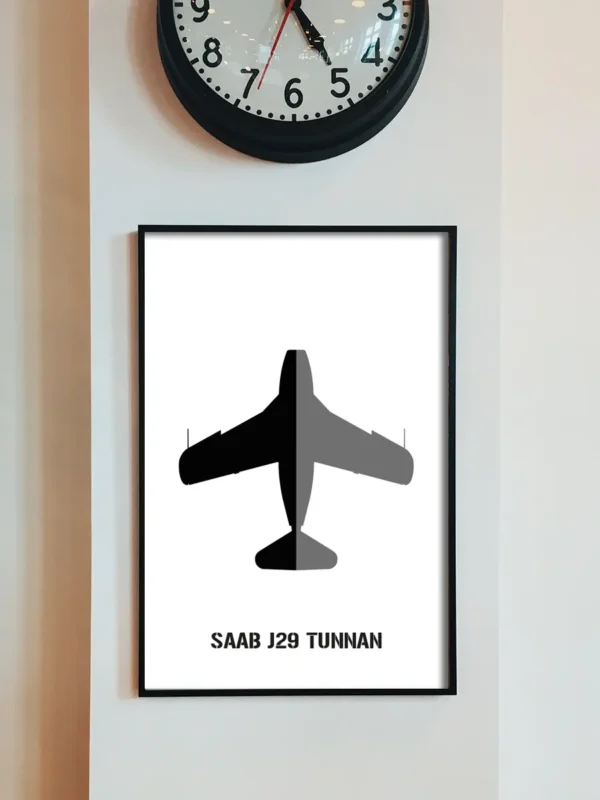 Saab J 29 Tunnan - Poster - Ramexempel