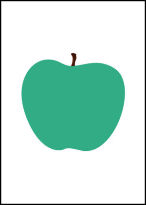 Frukter - Äpple - Grafisk Poster