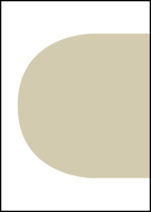 Geometriska former - Fält i beige - Vänster - Grafisk poster