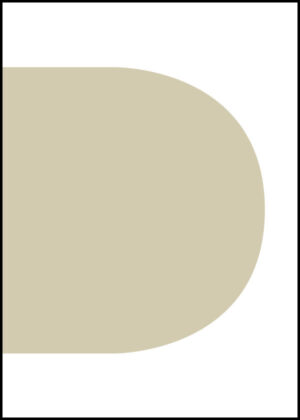 Geometriska former - Fält i beige - Höger - Grafisk poster
