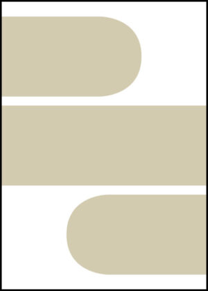 Geometriska former - Fält i beige - Grafisk Poster