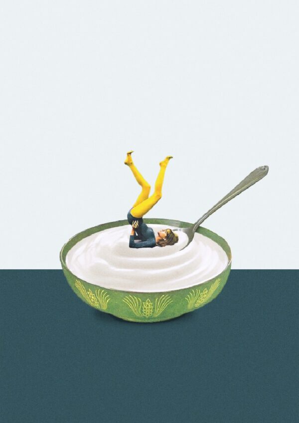 Yoga In My Yogurt - En poster av bildskaparen Maarten Leon
