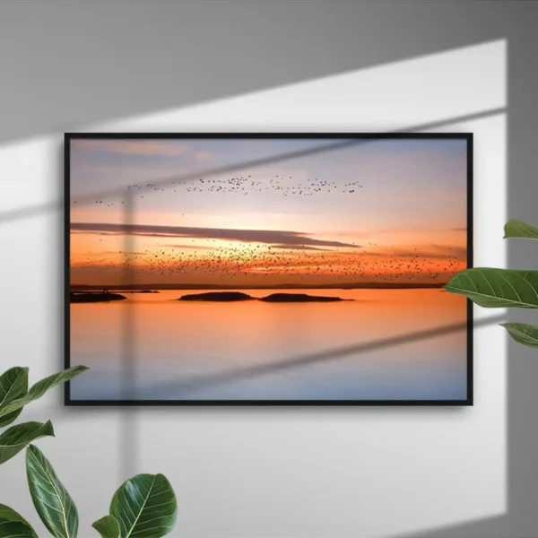 By Sunset - Poster - Ett vackert fotografi i färg av en hisnande solnedgång - Ramexempel
