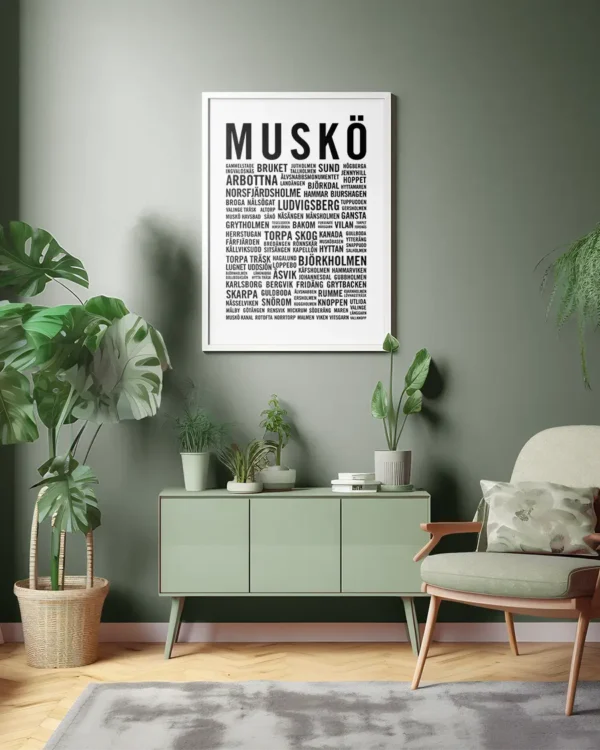 Muskö - Orttavla - Poster - Ramexempel