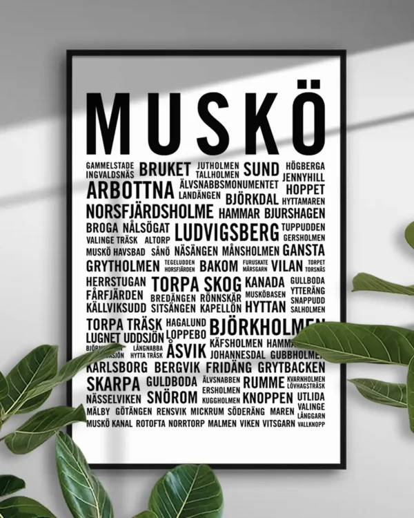 Muskö - Orttavla - Poster - Ramexempel