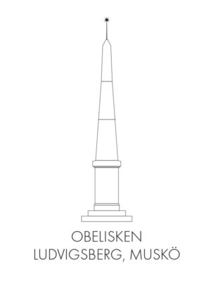 Obelisken Ludvigsberg Muskö - Poster