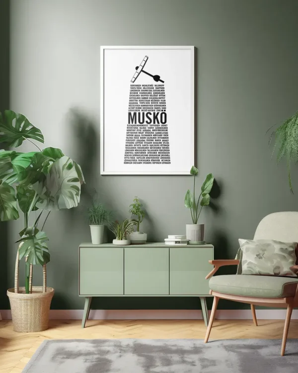 Älvsnabbsmonumentet Muskö Texttavla - Poster - Ramexempel