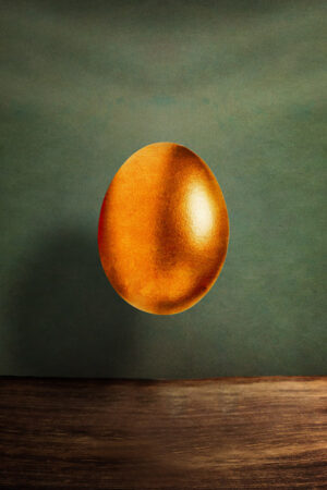 Svävande Ägg - Abstrakt konst - Poster